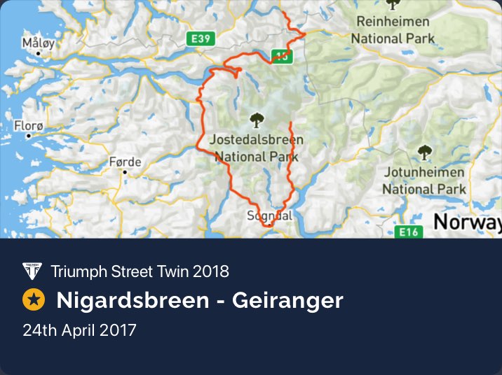 Sample ride listing tile