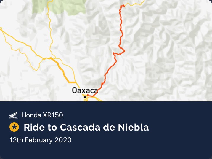 Sample ride listing tile